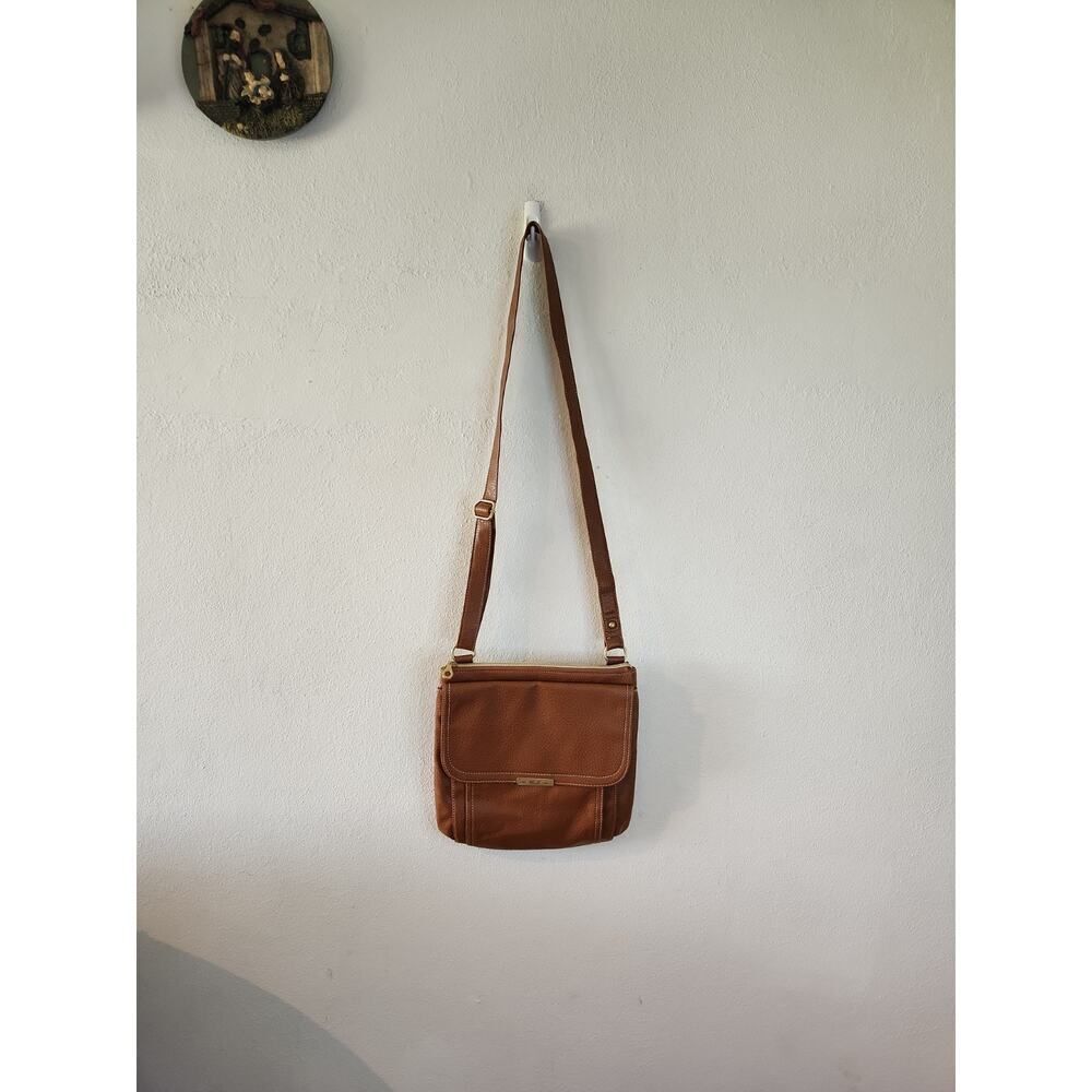 Relic By Fossil Crossbody Bag Brown Faux Leather Adjustable Strap Messenger Bag